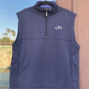 PING Collection Navy Blue Performance Golf Vest L